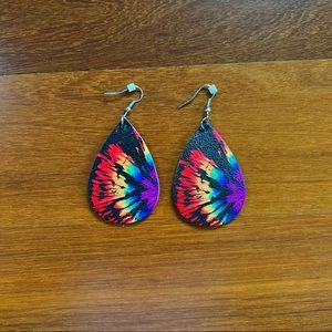 Free People Tie Dye Water Drop Earrings